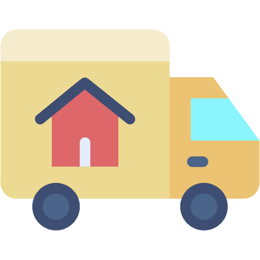 Free Moving Truck icon flat style