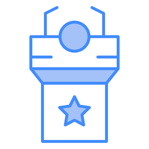 Free Podium icon two-color style