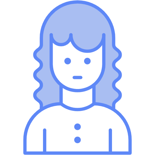 Free Curly Hair Girl icon two-color style