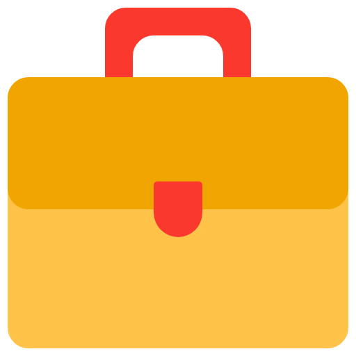 Free Briefcase icon flat style