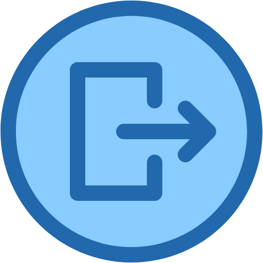 Free Exit icon two-color style