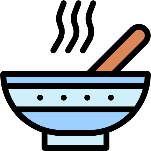 Free Hot Soup icon lineal-color style