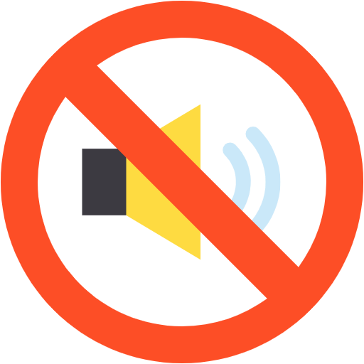 Free No Noise icon flat style