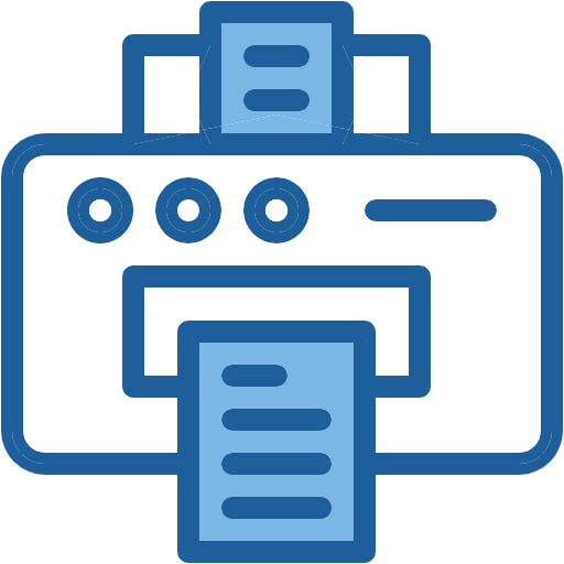 Free Printer icon two-color style