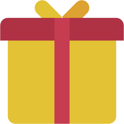 Free Gift Box icon flat style