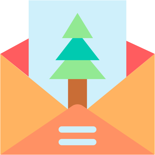 Free Christmas Invitation Email icon flat style