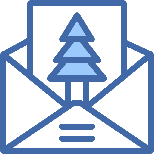 Free Christmas Invitation Email icon two-color style