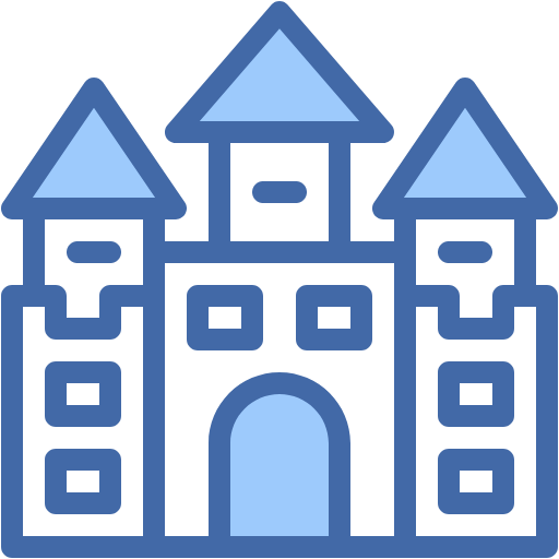 Free Castle icon two-color style