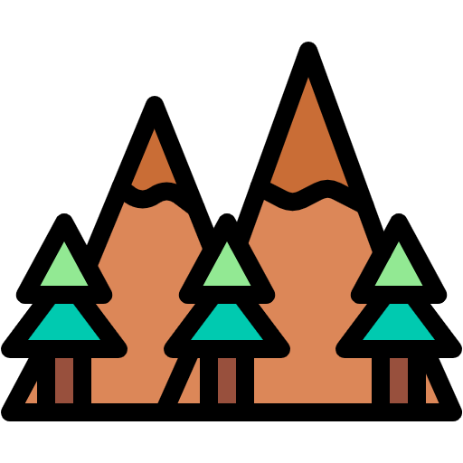 Free Rocky Mountains icon lineal-color style