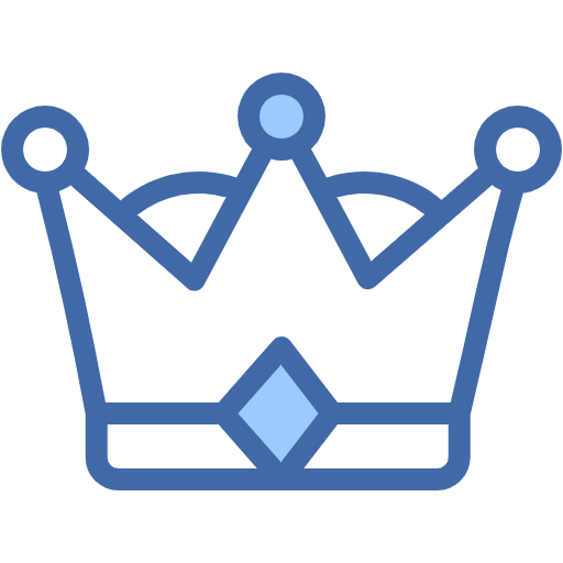 Free Crown icon two-color style