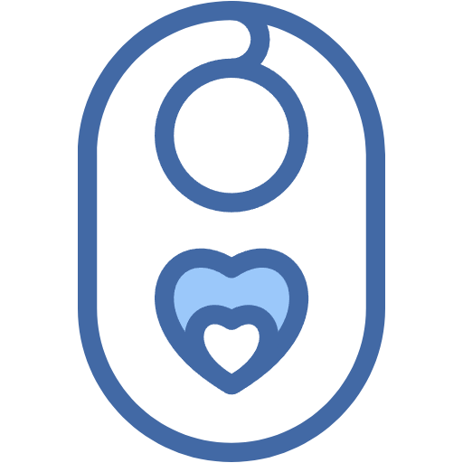 Free bib icon two-color style