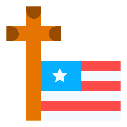 Free Catholic Cross icon flat style