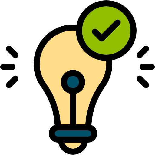 Free Light Bulb icon lineal-color style