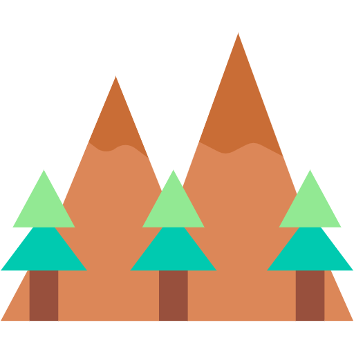 Free Rocky Mountains icon flat style
