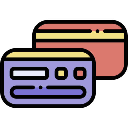 Free Credit Card icon lineal-color style