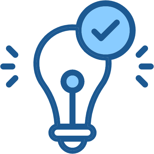 Free Light Bulb icon two-color style