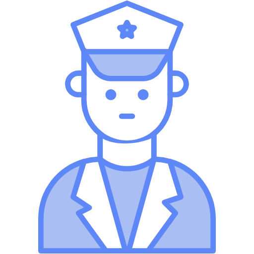 Free Police Man icon two-color style
