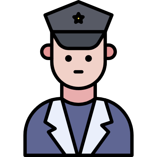 Free Police Man icon lineal-color style