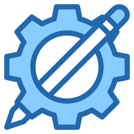 Free gear icon two-color style