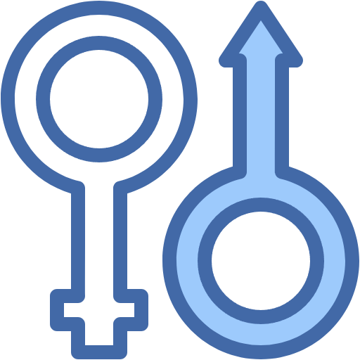 Free Gender icon two-color style
