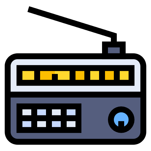 Free radio icon lineal-color style