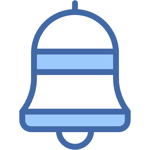Free Bell icon two-color style