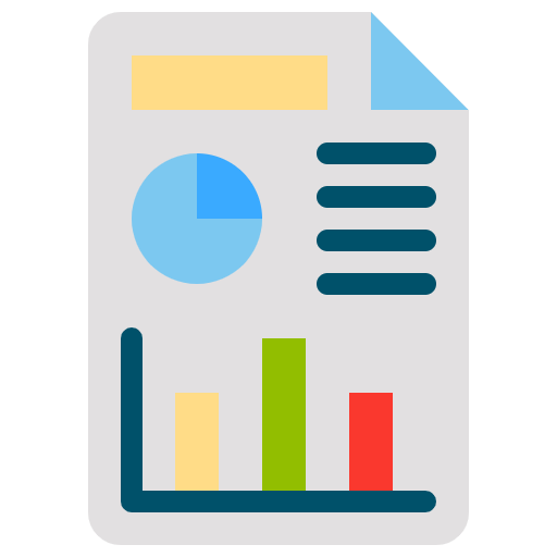 Free Business Report icon flat style