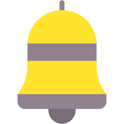 Free Bell icon flat style