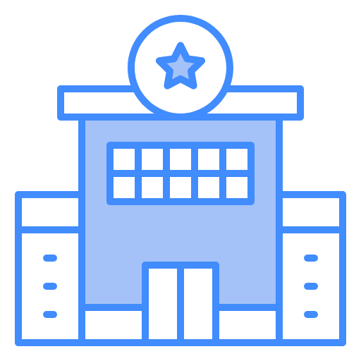 Free Police Station icon two-color style