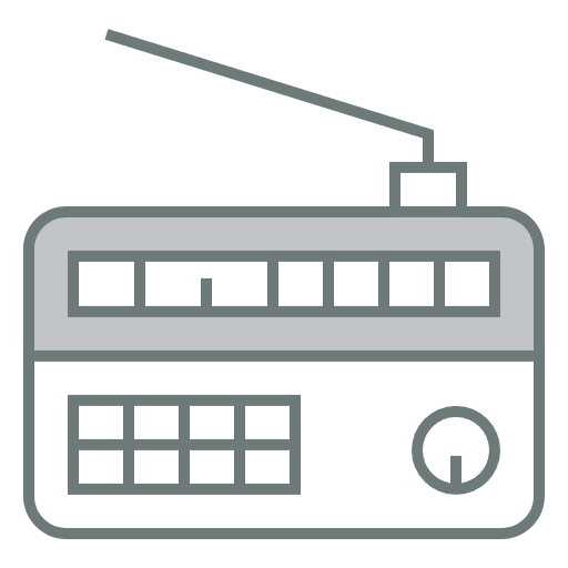 Free radio icon two-color style