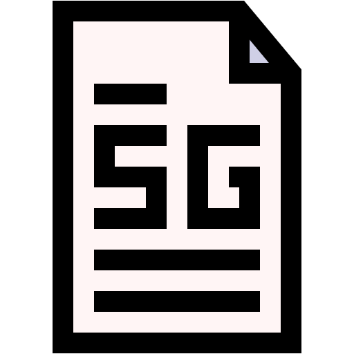 Free 5G Document icon lineal-color style
