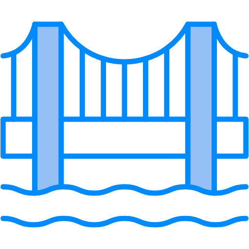 Free Bridge icon two-color style