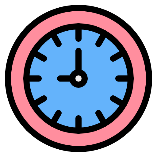 Free Clock icon lineal-color style