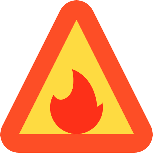 Free Flammable icon flat style