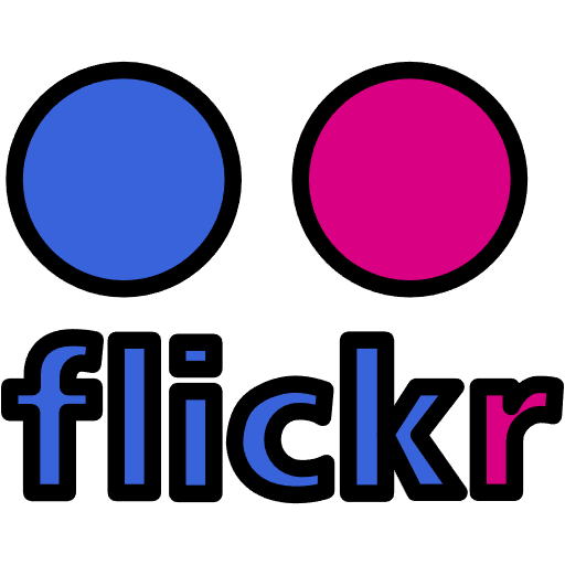 Free Flickr icon lineal-color style