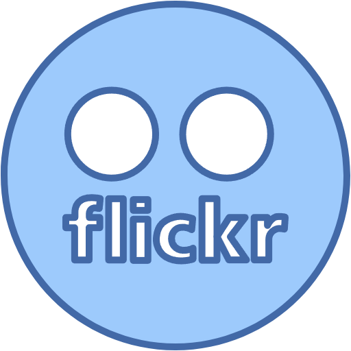 Free Flickr icon two-color style