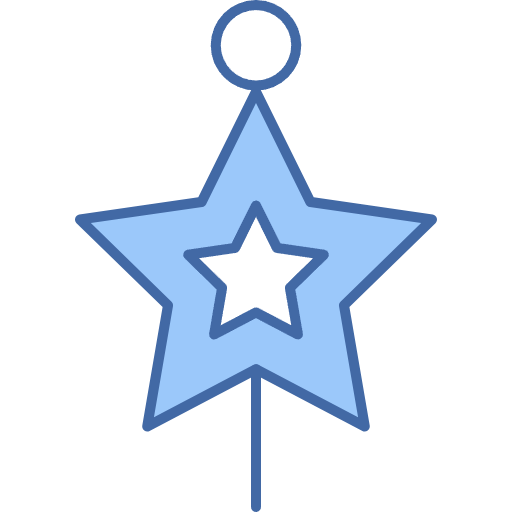Free Celebration Star icon two-color style