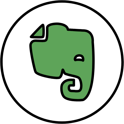 Free Evernote icon lineal-color style