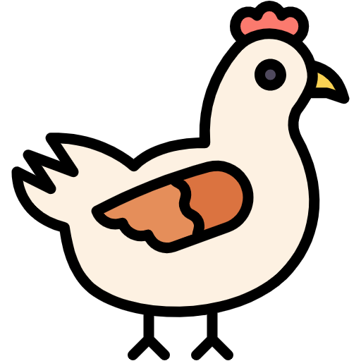 Free Chicken icon lineal-color style