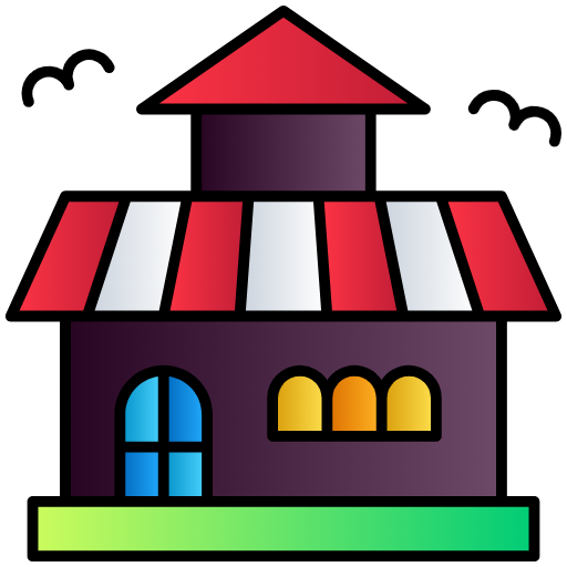 Free Haunted Castle icon Lineal Color style