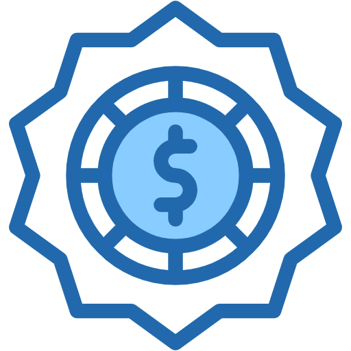Free Dollar Sticker icon two-color style