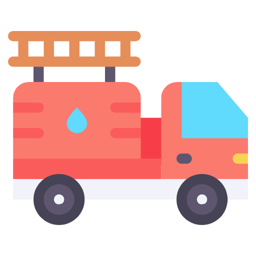 Free Fire Truck icon flat style