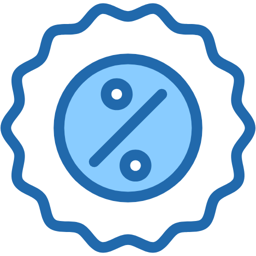 Free Percent Sign icon two-color style