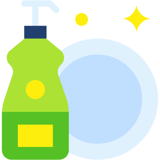 Free Dish Cleaning icon flat style