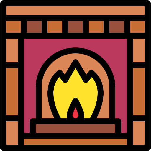 Free Fireplace icon lineal-color style