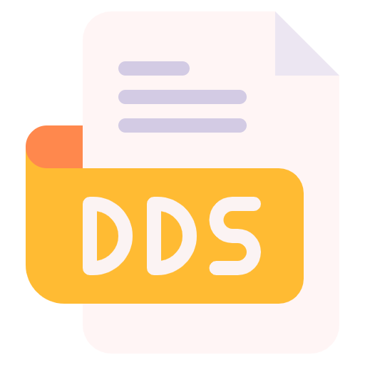 Free DDS File icon flat style
