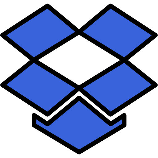 Free Dropbox icon lineal-color style