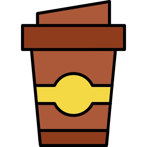 Free Coffee icon lineal-color style