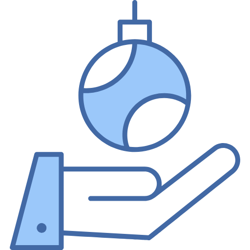 Free Bubble Ball In Hand icon two-color style