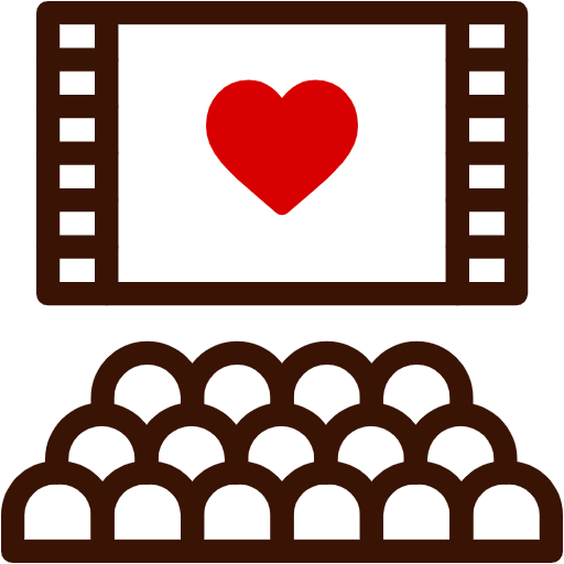 Free Cinema icon two-color style